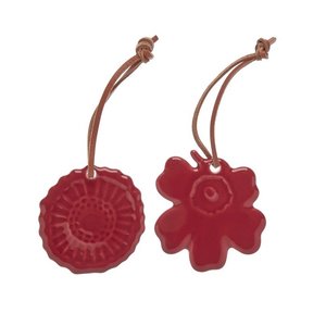 Marimekko Hang Ornamenten set  rood