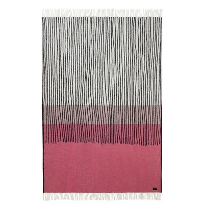 Lina Johansson Plaid Draw Roze– Scandinavian wool 130x190cm