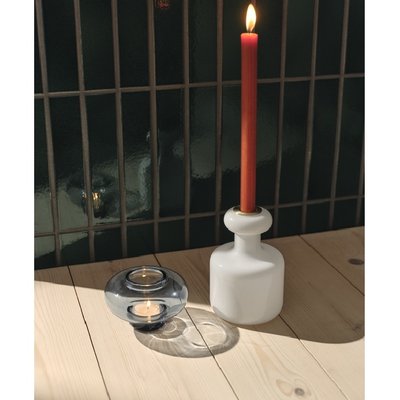 Marimekko FYR Candle blauw glas H8xØ12,5cm - Fins design