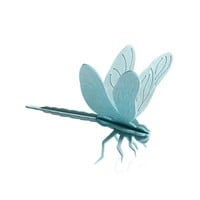 LOVI Libelle blauw 10cm - 3D kaart hout