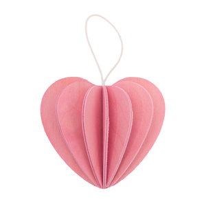 LOVI Hart hanger roze H6,8cm