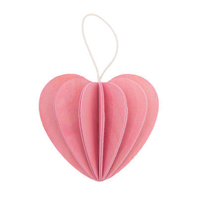 LOVI Hart hanger roze H6,8cm  - 3 D DIY Fins design