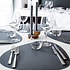 Lind DNA  set van 2 Leren Placemat Curve Nupo Zwart - duurzaam