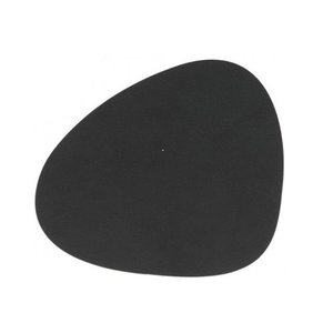 Lind DNA  Leren Placemat Curve Nupo Zwart set van 4