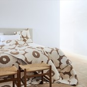 Marimekko Unikko deken - sprei  - plaid beige 260x260cm