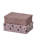 Bungalow DK Paper Box set Fig Roze 34x25x11cm