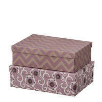 Bungalow DK Paper Box set Fig Roze 34x25x11cm