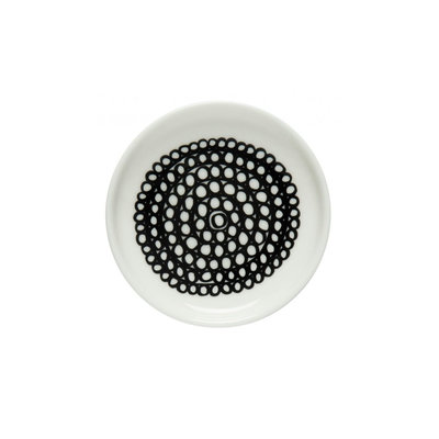 Marimekko Siirtolapuutarha mini bordje Ø8,5cm - zwart wit