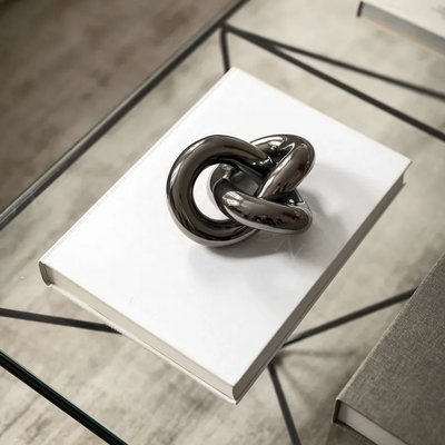 Cooee Design Knot Table small dark silver 11,5x6x9cm - keramiek