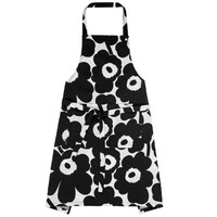 Marimekko Unikko schort zwart wit