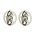 Lind DNA   2 x leren Star hanger leer zilver brons 2 pcs