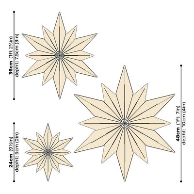 LOVI  Decor Star XL naturel 36cm - Gepatenteerd Fins design