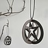 Lind DNA   2 x leren Star hanger leer zilver brons 2 pcs