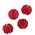 LOVI Baubles Ø6cm rood 4pcs