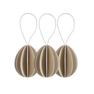LOVI EGG set naturel 7cm -3pcs
