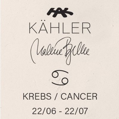 Kähler Design Sculptuur Astro Cancer - KREEFT  21 juni – 22 juli