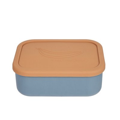 OYOY Living Design Lunch Box Yummie blauw 19.5x15cm - 100% siliconen