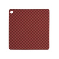 OYOY Placemat Checker rood set 2 pcs 38x38cm