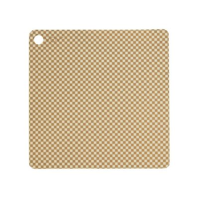 OYOY Living Design Placemat Checker vanilla set 2 pcs in siliconen 38x38cm