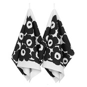 Marimekko Keukendoek set Pieni Unikko zwart 47x70cm - linnen katoen mix