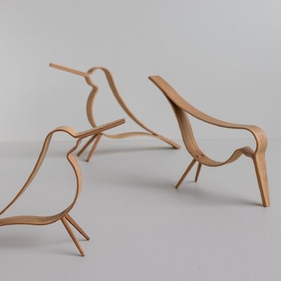 Cooee Design Woody Bird Large Oak - uniek Zweeds design