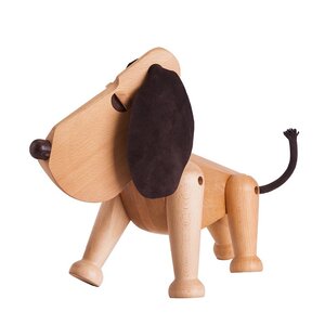 Architectmade RUFUS hond beukenhout H36cm