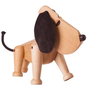 Architectmade RUFUS hond beukenhout H36cm