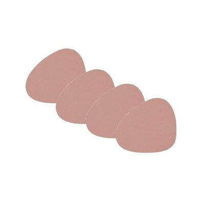 Lind DNA  Onderzetters Curve Nupo Rose 4 stuks - recycled leer