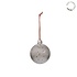 OYOY Glas Kerstbal Natale smoked Ø7cm met leren ophanglus