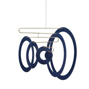 Flensted hanging art SuperSonic mobile blue 25x25cm - design uit Denemarken