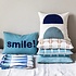 Funky Doris  Kussenhoes SMILE blue 38 x58cm - 100% katoen