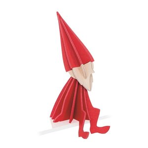 LOVI 3D ELF Rood zittend H16cm