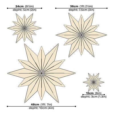 LOVI Decor Star wit small Ø15cm - duurzaam Fins design