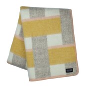 Lina Johansson Plaid BLOCK geel 130x190cm - Scandinavian Wol