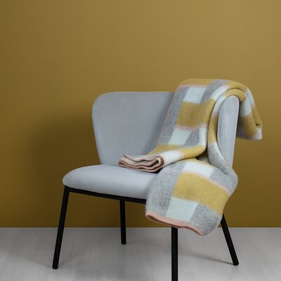 Lina Johansson Plaid BLOCK geel 130x190cm - Scandinavian Wol