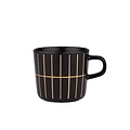 Marimekko Tiiliskivi koffiemok 2dl zwart goud