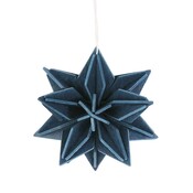 LOVI 3D Ster blauw hout Ø10cm - duurzaam Fins design
