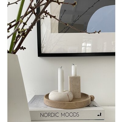 OYOY Living Design Inka wood tray small Ø20cm - serveer  en stylingsplateau