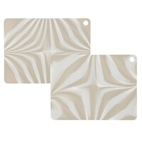 OYOY Placemat set ZEBURA clay 45x34cm