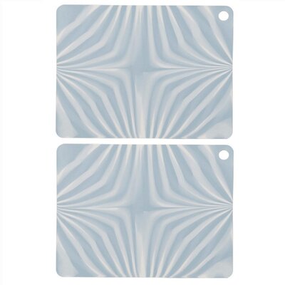 OYOY Placemat set ZEBURA blauw 45x34cm van natuurlijke siliconen