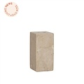 OYOY SAVI kandelaar square beige marmer H10cm