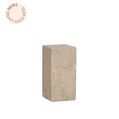 OYOY Living Design SAVI kandelaar square beige marmer H10cm Danish design