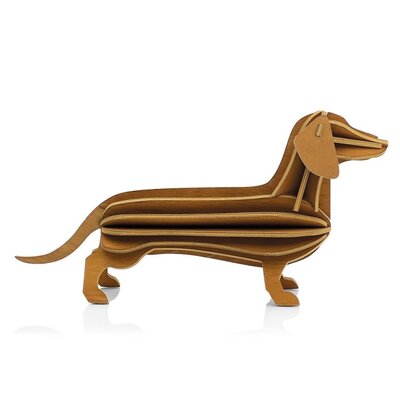 LOVI Teckel Dachshund XL Cinnamon 31cm - 3D DIY zonder lijm in elkaar te zetten