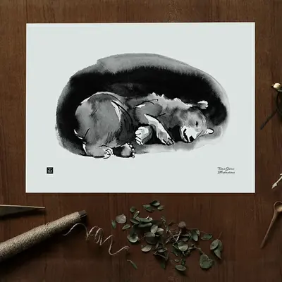 Teemu Järvi  Hibernation art print 30x40cm - Uniek Fins design