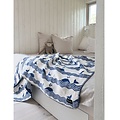 Lina Johansson Plaid Moby blauw offwhite katoen 140x180cm