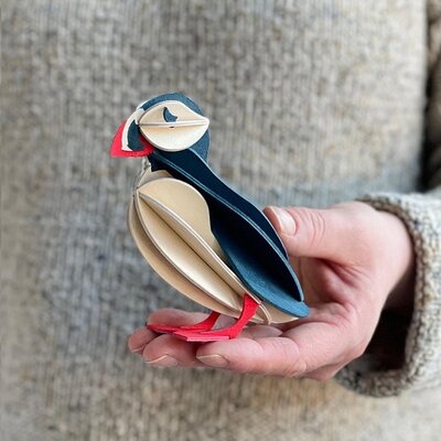 LOVI 3D Puffin Papegaaiduiker vogel blue rood 10cm -