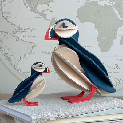 LOVI 3D Puffin Papegaaiduiker vogel blue rood 10cm -