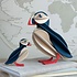 LOVI 3D card Puffin Papegaaiduiker XL blauw 20cm - DIY