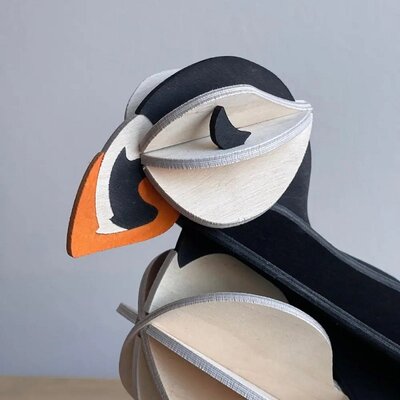 LOVI 3D Puffin Papegaaiduiker XL zwart 20cm