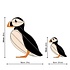 LOVI 3D Puffin Papegaaiduiker XL zwart 20cm